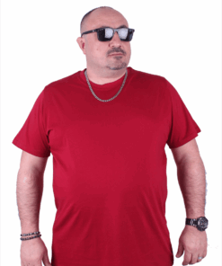 Класична памучна маица бордо