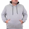 голема кенгур дуксерка сива мелнаж 3xl 4xl 5xl 6xl 7xl 8xl 9xl 10xl предна страна