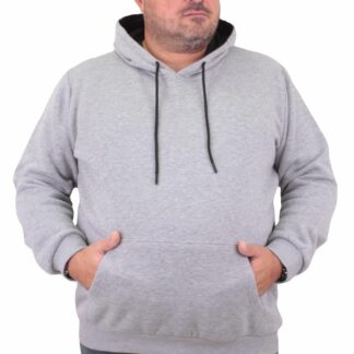 голема кенгур дуксерка сива мелнаж 3xl 4xl 5xl 6xl 7xl 8xl 9xl 10xl предна страна