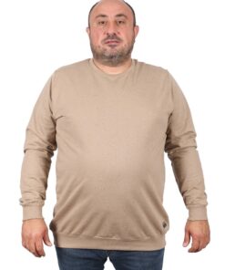 голема блуза со кружна јака крем боја 3xl 4xl 5xl 6xl 7xl 8xl 9xl предна страна
