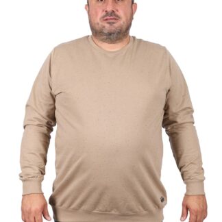голема блуза со кружна јака крем боја 3xl 4xl 5xl 6xl 7xl 8xl 9xl предна страна