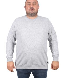 голема блуза со кружна јака сива боја 3xl 4xl 5xl 6xl 7xl 8xl 9xl предна страна