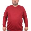 голема блуза со кружна јака цревна (бордо) боја 3xl 4xl 5xl 6xl 7xl 8xl 9xl предна страна