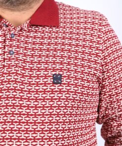 Алтернативен поглед на Поло блуза со дезен - ЦРВЕНА