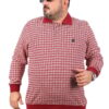 поло блуза со црвен дезен предна страна 3xl 4xl 6xl 6xl 7xl 8xl