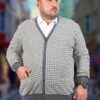 џемпер со копчиња 3xl 4xl 5xl 6xl 7xl 8xl темно сив