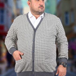 џемпер со копчиња 3xl 4xl 5xl 6xl 7xl 8xl темно сив