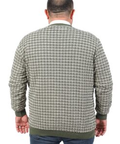 џемпер со копчиња 3xl 4xl 5xl 6xl 7xl 8xl зелен задна страна