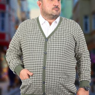 џемпер со копчиња 3xl 4xl 5xl 6xl 7xl 8xl зелен предна страна