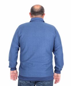 блуза со поло јака сина 3xl 4xl 5xl 6xl 7xl 8xl задна страна