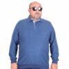 блуза со поло јака сина 3xl 4xl 5xl 6xl 7xl 8xl предна страна