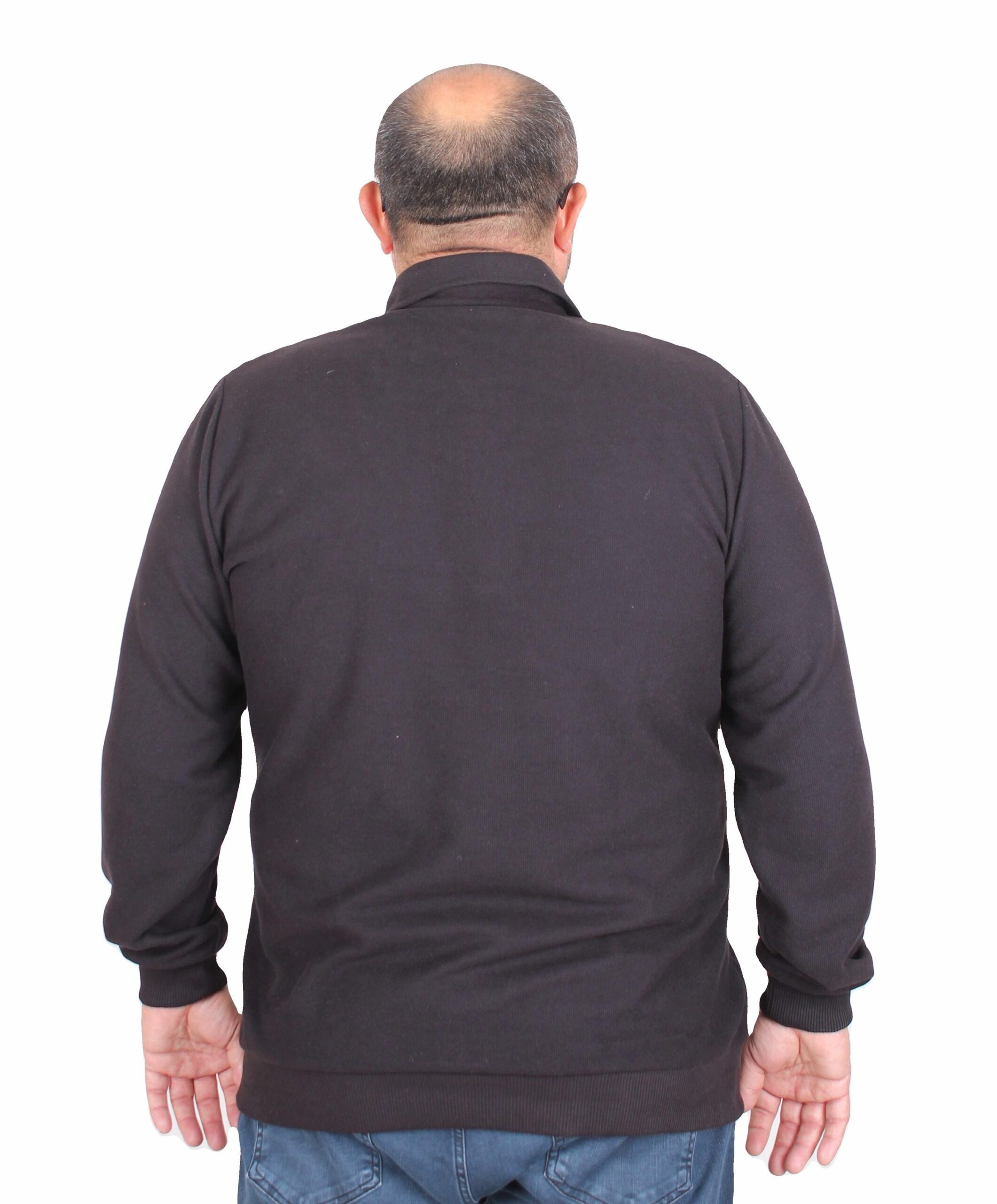 блуза со поло јака црна 3xl 4xl 5xl 6xl 7xl 8xl задна страна