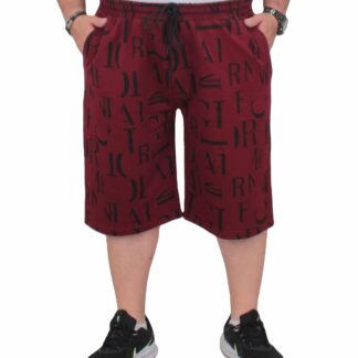 3/4 Капри шорцеви со дезен на букви - бордо