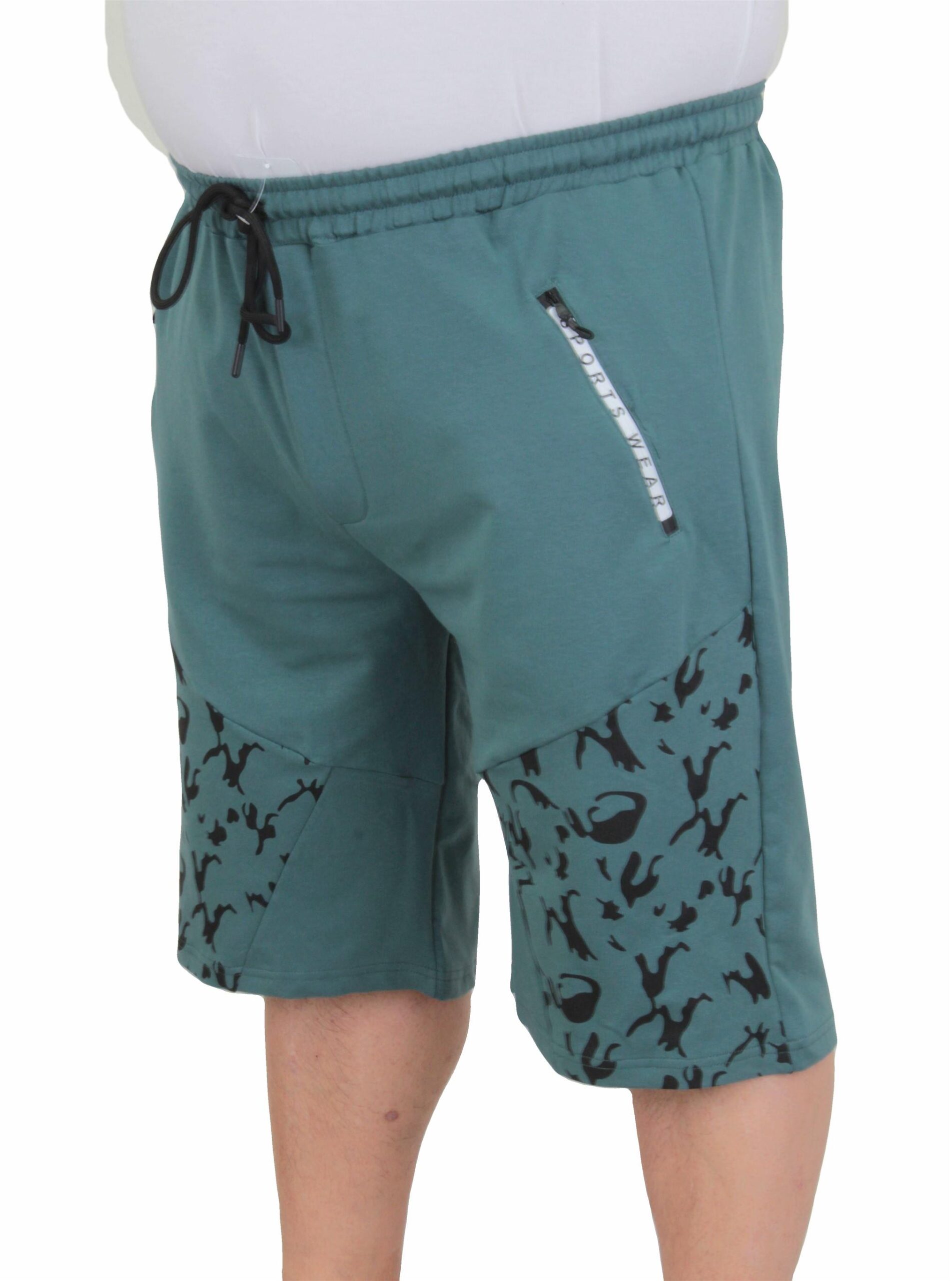 3/4 Капри шорцеви со камуфлажен дезен - зелени - Image 2