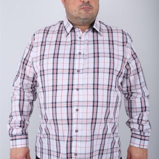 Карирана голема светло сина кошула