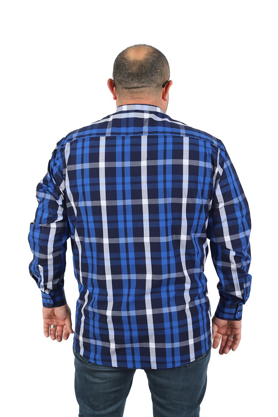 Карирана голема сина кошула - Image 2