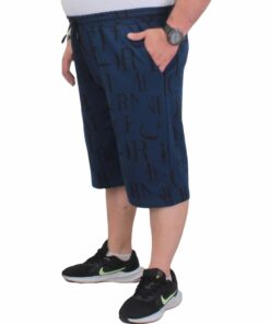 Алтернативен поглед на 3/4 Капри шорцеви со дезен на букви - тегет