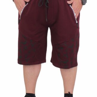 3/4 Капри шорцеви со камуфлажен дезен - црвени