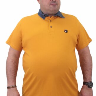 Поло маица жолта деним јака