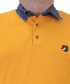 Алтернативен поглед на Поло маица жолта деним јака