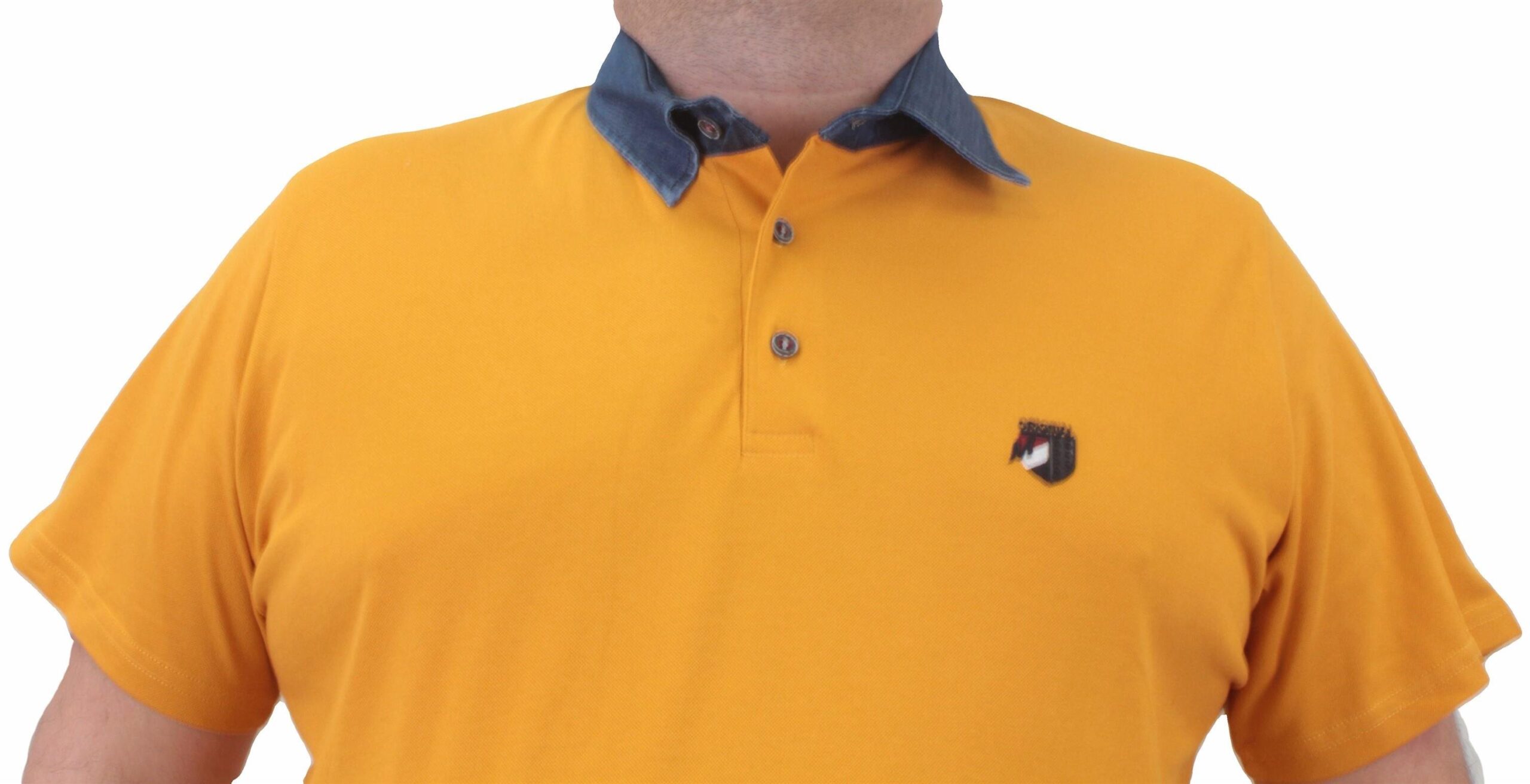 Поло маица жолта деним јака - Image 2