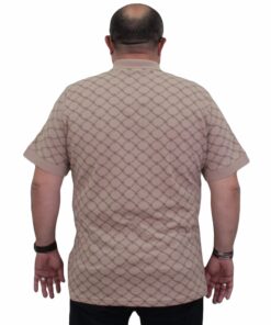 Алтернативен поглед на Поло маица бејж со квадрати