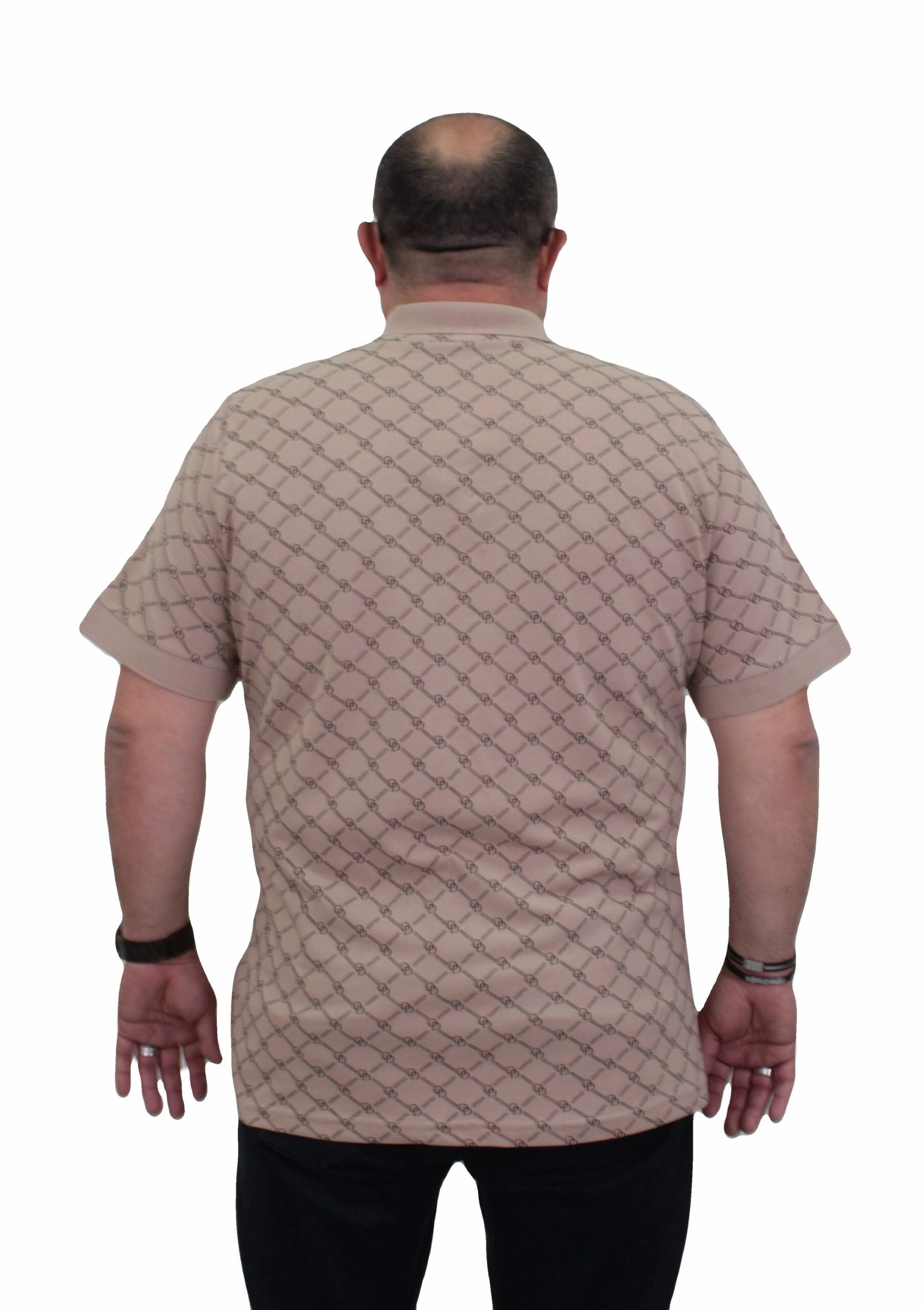 Поло маица бејж со квадрати - Image 2