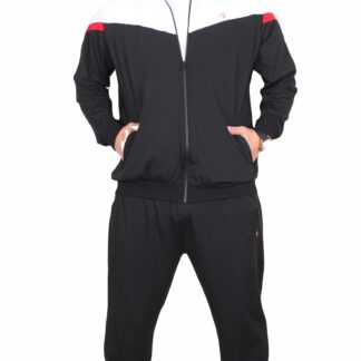 КОМПЛЕТ ТРЕНЕРКА СО ЛИКРА ИНТЕРЛОК ПАРЧЕСТА ЦРНА