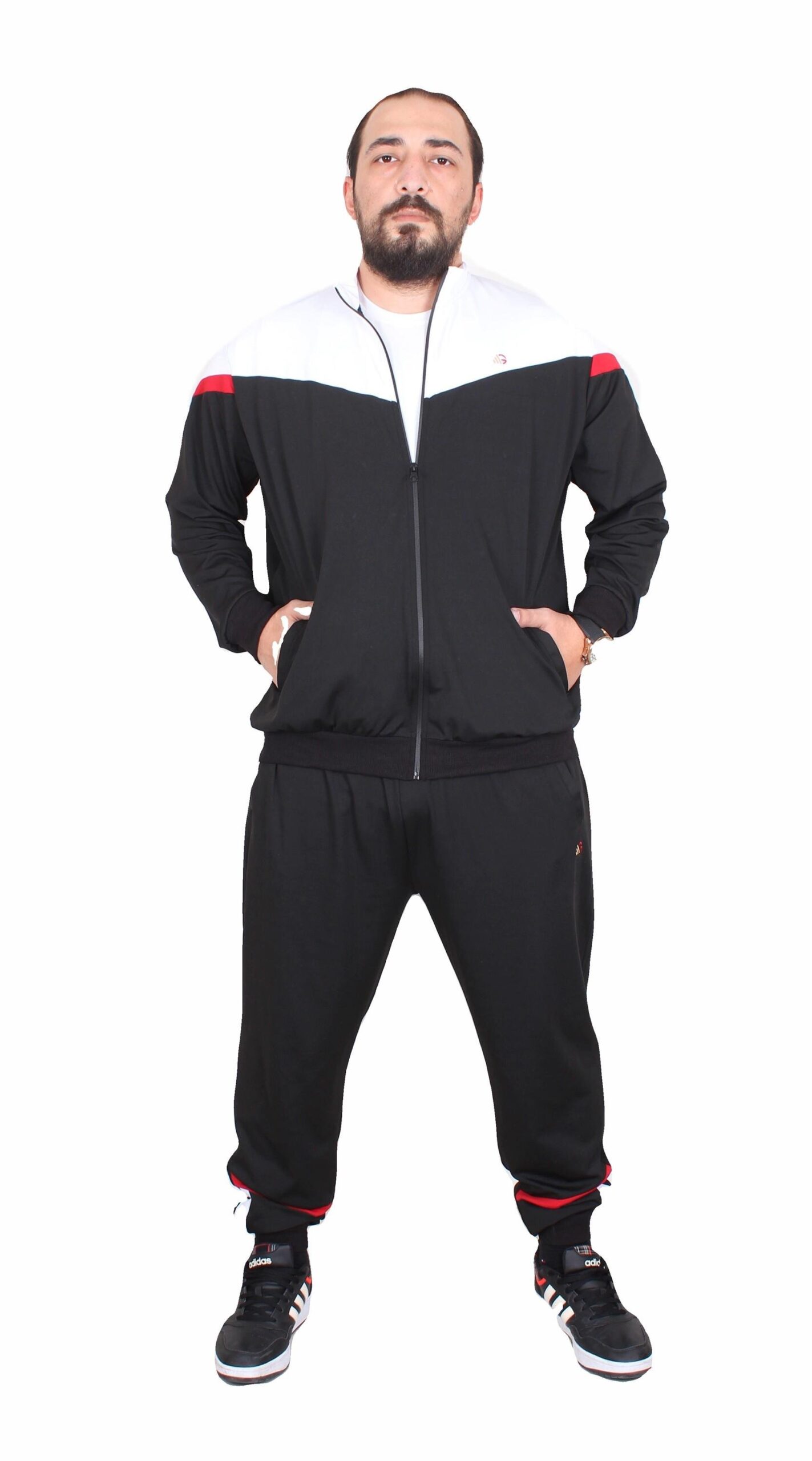 КОМПЛЕТ ТРЕНЕРКА СО ЛИКРА ИНТЕРЛОК ПАРЧЕСТА ЦРНА