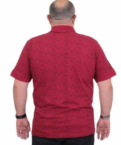 Алтернативен поглед на Поло маица бордо со триаголен дезен