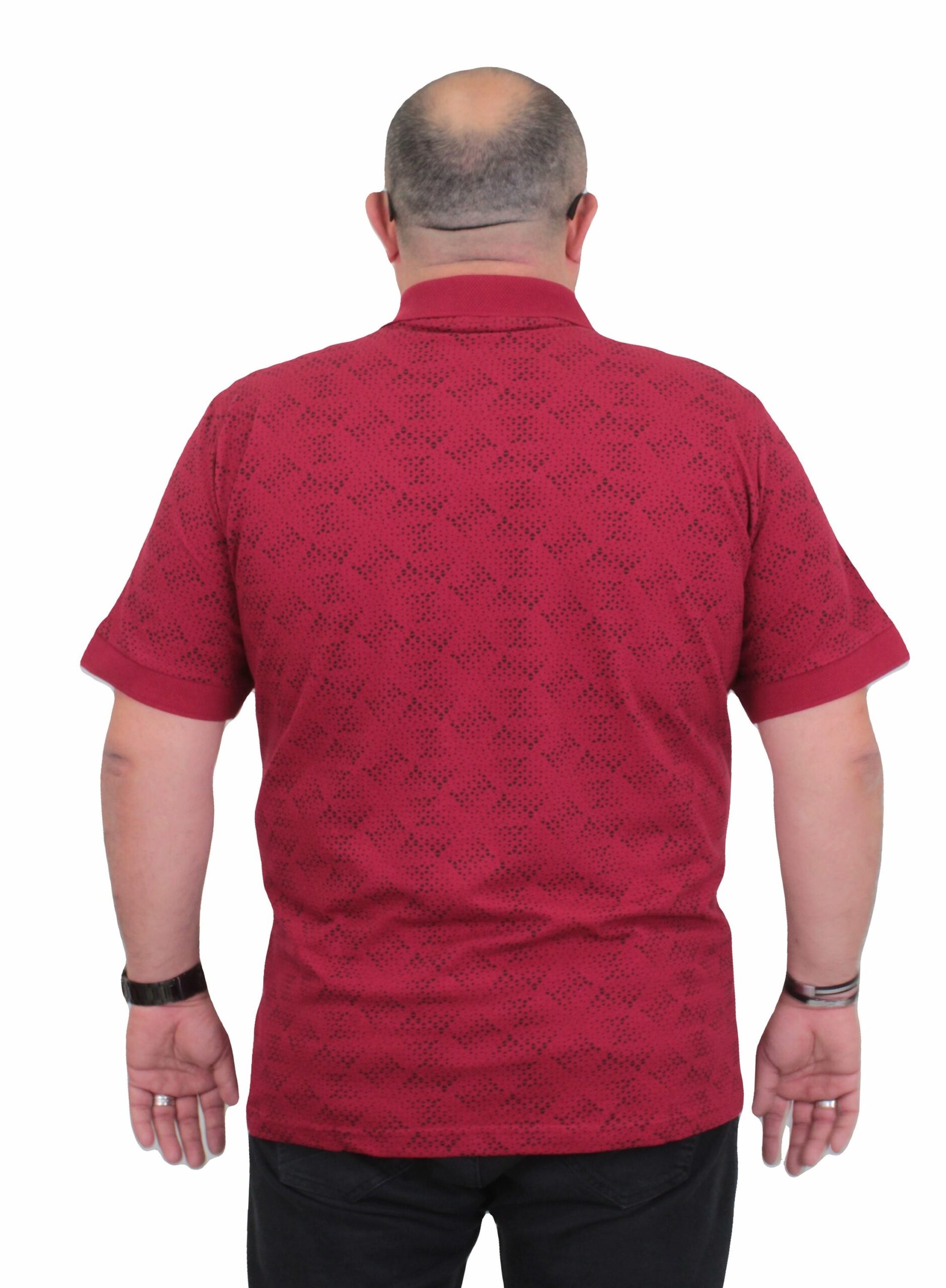 Поло маица бордо со триаголен дезен - Image 2