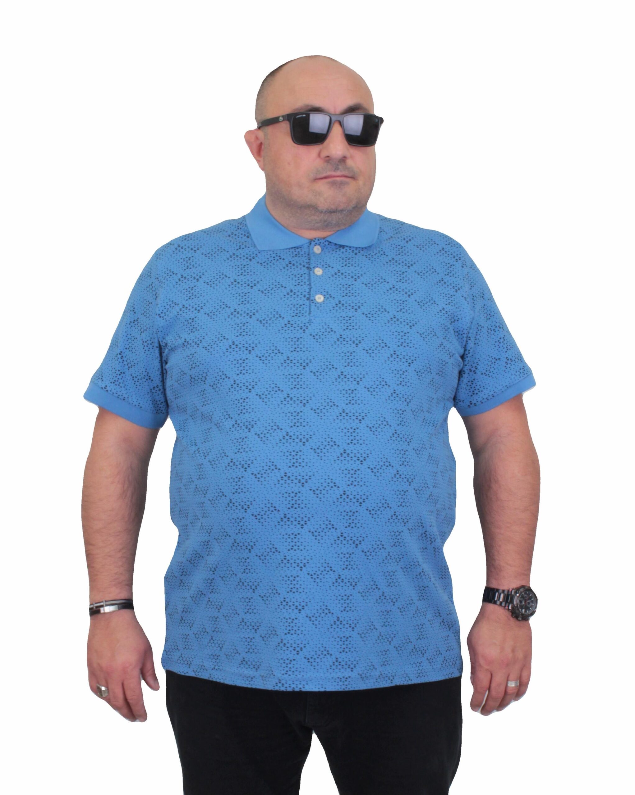 Поло маица сина со триаголен дезен