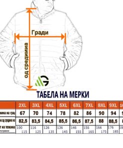 Водич за големини на јакни на големи броеви 3xl 4xl 5xl 6xl 7xl 8xl 9xl 10xl