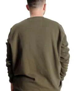 маслинесто зелена блуза со долги ракави во големини од 8xl 9xl 10xl задна страна