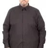 Голема еднобојна црна кошула 3XL 4XL 5XL 6XL 7XL предна страна