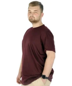 голема машка маица 3xl 4xl 5xl 6xl 7xl 8xl 9XL 10xl предна страна СТРАНИЧНО ЛЕВО БОРДО