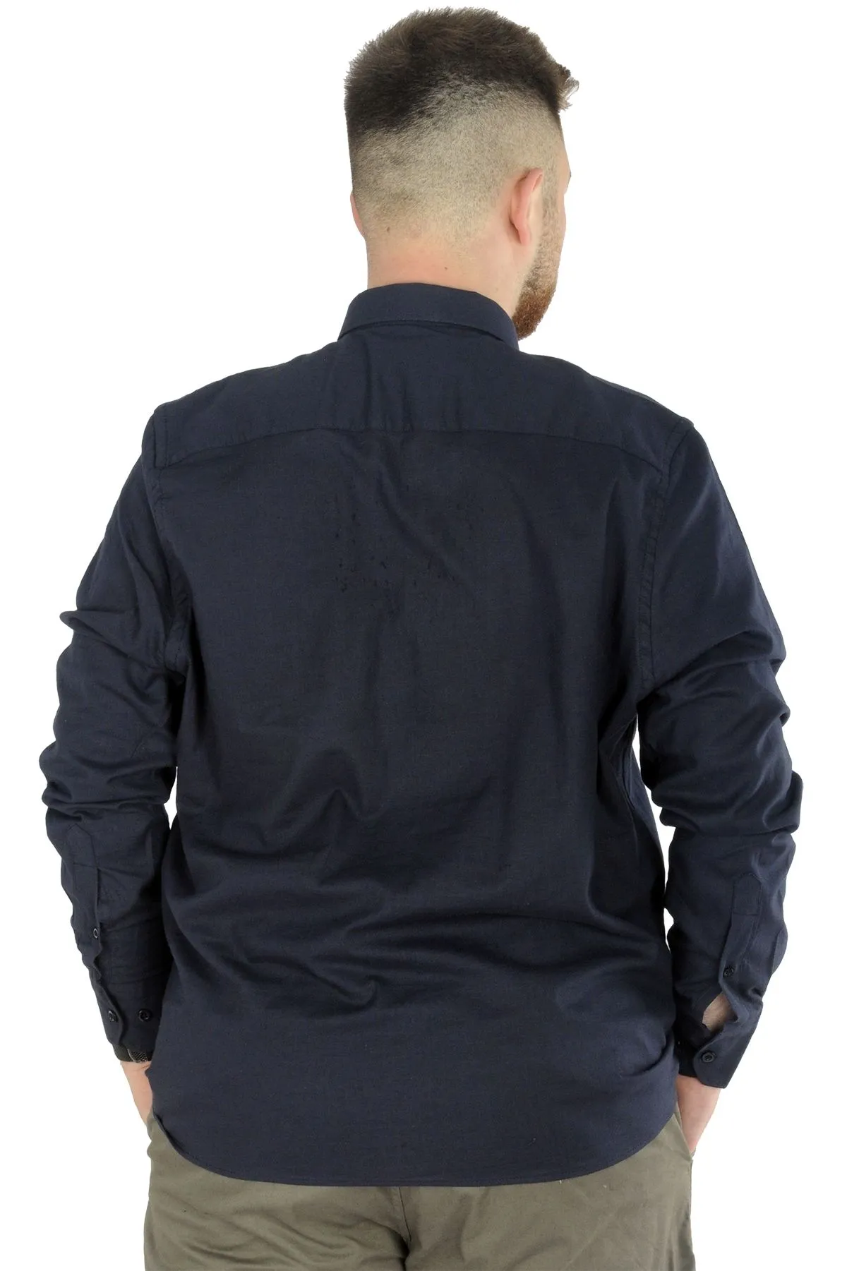 Голема тегет машка кошула 3XL - 10XL памук, ликра - Image 3
