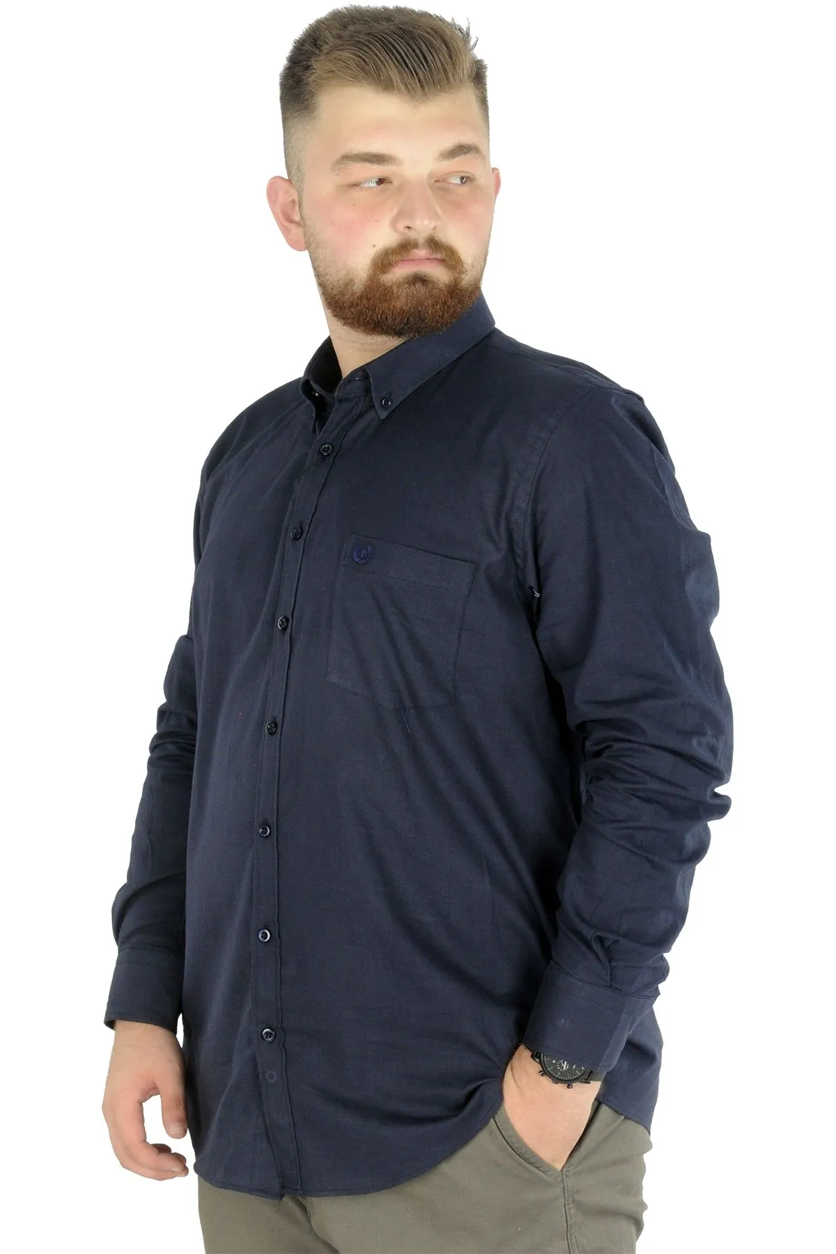 Голема тегет машка кошула 3XL - 10XL памук, ликра - Image 2