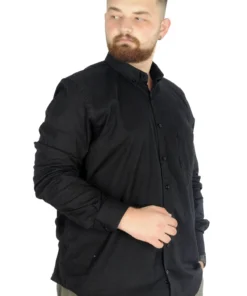 Алтернативен поглед на Голема црна машка кошула  3XL - 10XL памук, ликра