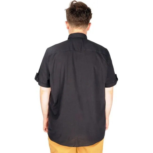 Голема црна машка кошула на краток ракав 3XL - 10XL - Image 3