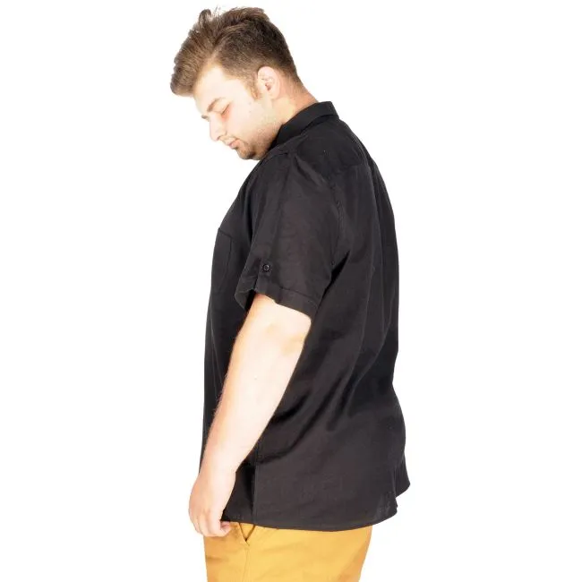 Голема црна машка кошула на краток ракав 3XL - 10XL - Image 5