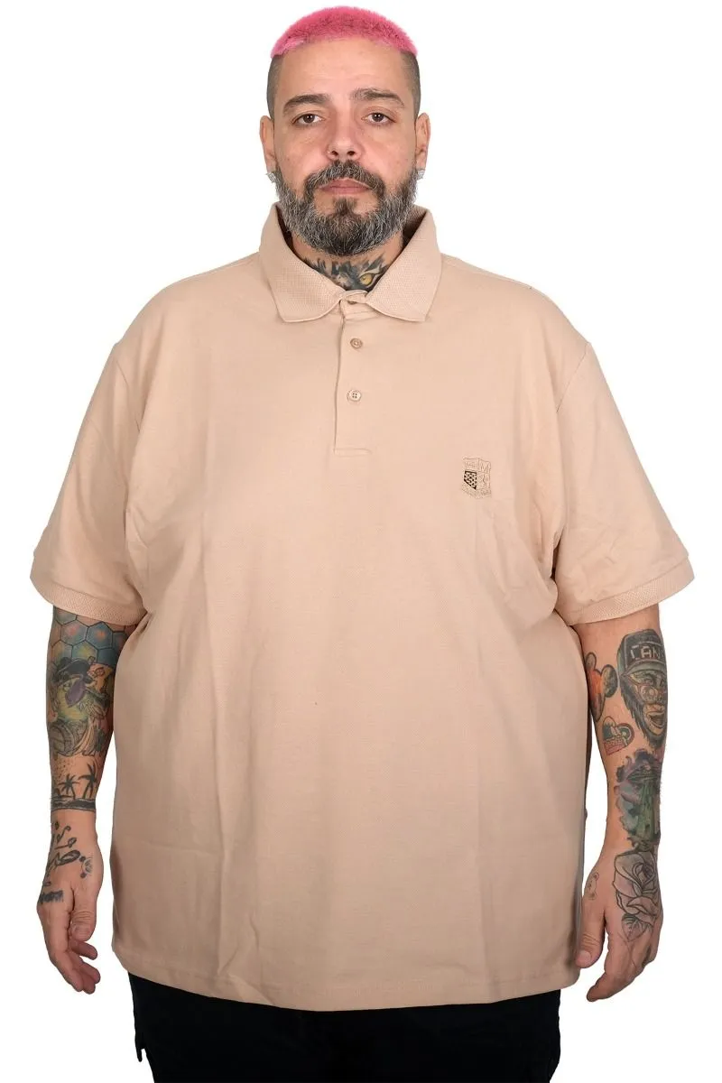 поло маица во големини од 4xl 5xl 6xl 7xl 8xl 9xl 10xl поло памучна маица предна страна - бејж