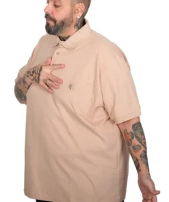 поло маица во големини од 4xl 5xl 6xl 7xl 8xl 9xl 10xl поло памучна маица странична страна затегнато - бејж