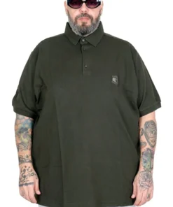 поло маица во големини од 4xl 5xl 6xl 7xl 8xl 9xl 10xl поло памучна маица предна страна - хаки маслинесто зелена