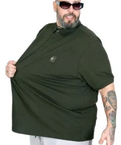 поло маица во големини од 4xl 5xl 6xl 7xl 8xl 9xl 10xl поло памучна маица странична страна - маслинесто зелена