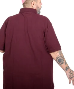 поло маица во големини од 4xl 5xl 6xl 7xl 8xl 9xl 10xl поло памучна маица задна страна - bordo