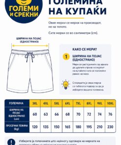 Машки костим за капење големи броеви 3xl 4xl 5xl 6xl 7xl 8xl 9xl 10xl големи броеви купаќи сиви водич за големини