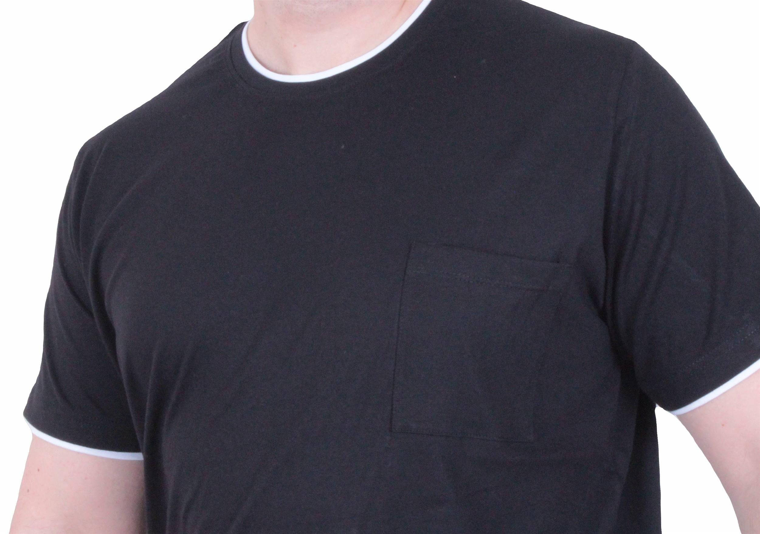 Црна машка голема маица – големи броеви (3XL до 10XL) | 100% памук - дебела ткаенина - Image 4