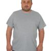 голема маица памучна 100% памук големи броеви од 3xl 4xl 5xl 6xl 7xl 8xl 9xl 10xl предна страна гри меланж