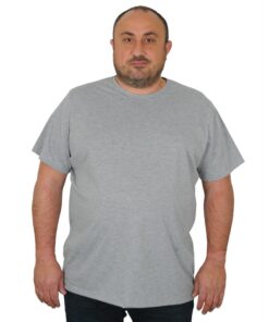 голема маица памучна 100% памук големи броеви од 3xl 4xl 5xl 6xl 7xl 8xl 9xl 10xl предна страна гри меланж